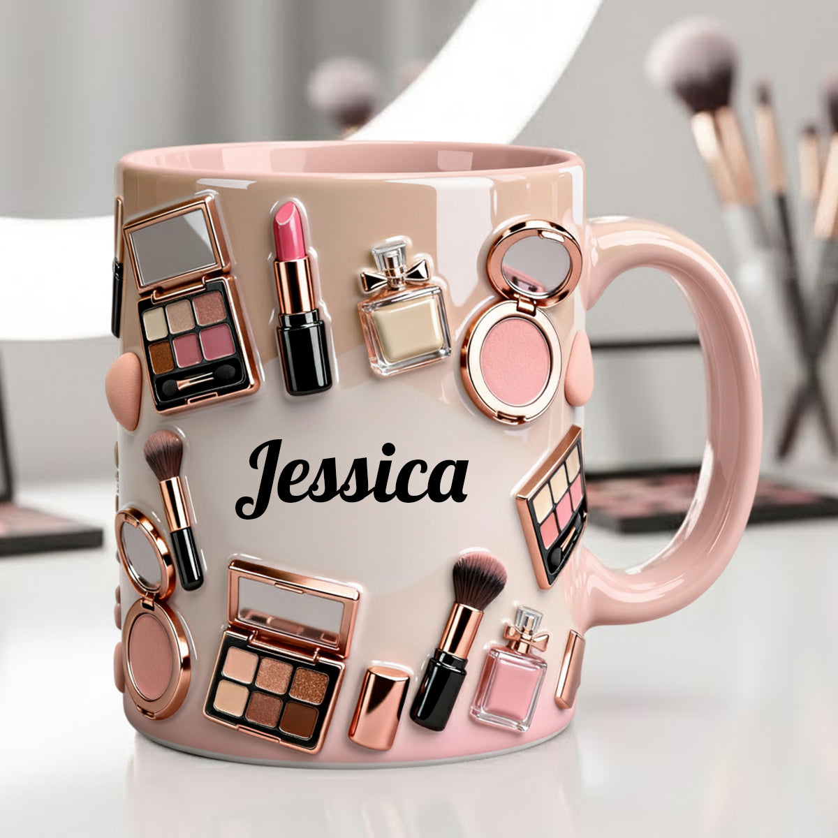 Makeup Artist - Personalized Makeup Accent Mug & Coaster