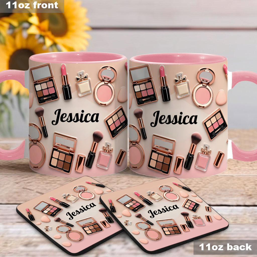 Makeup Artist - Personalized Makeup Accent Mug & Coaster