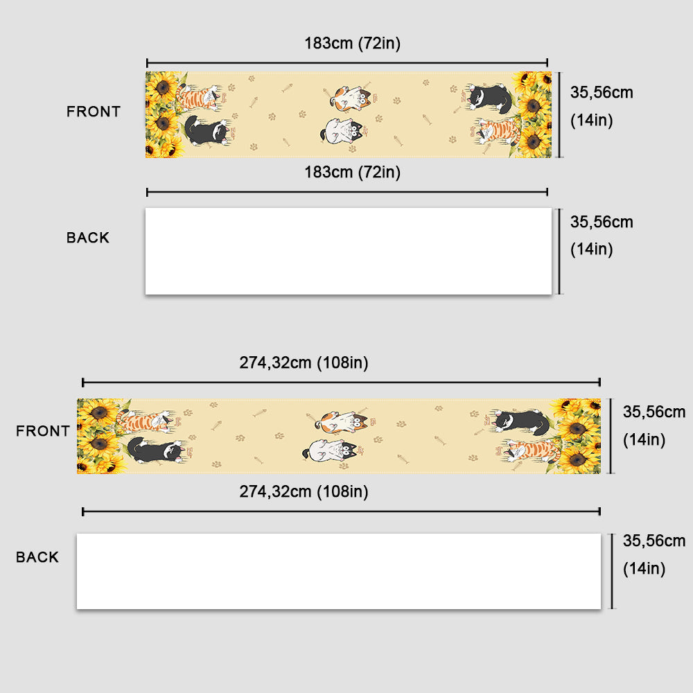 Cute Cats - Personalized Cat Table Runner