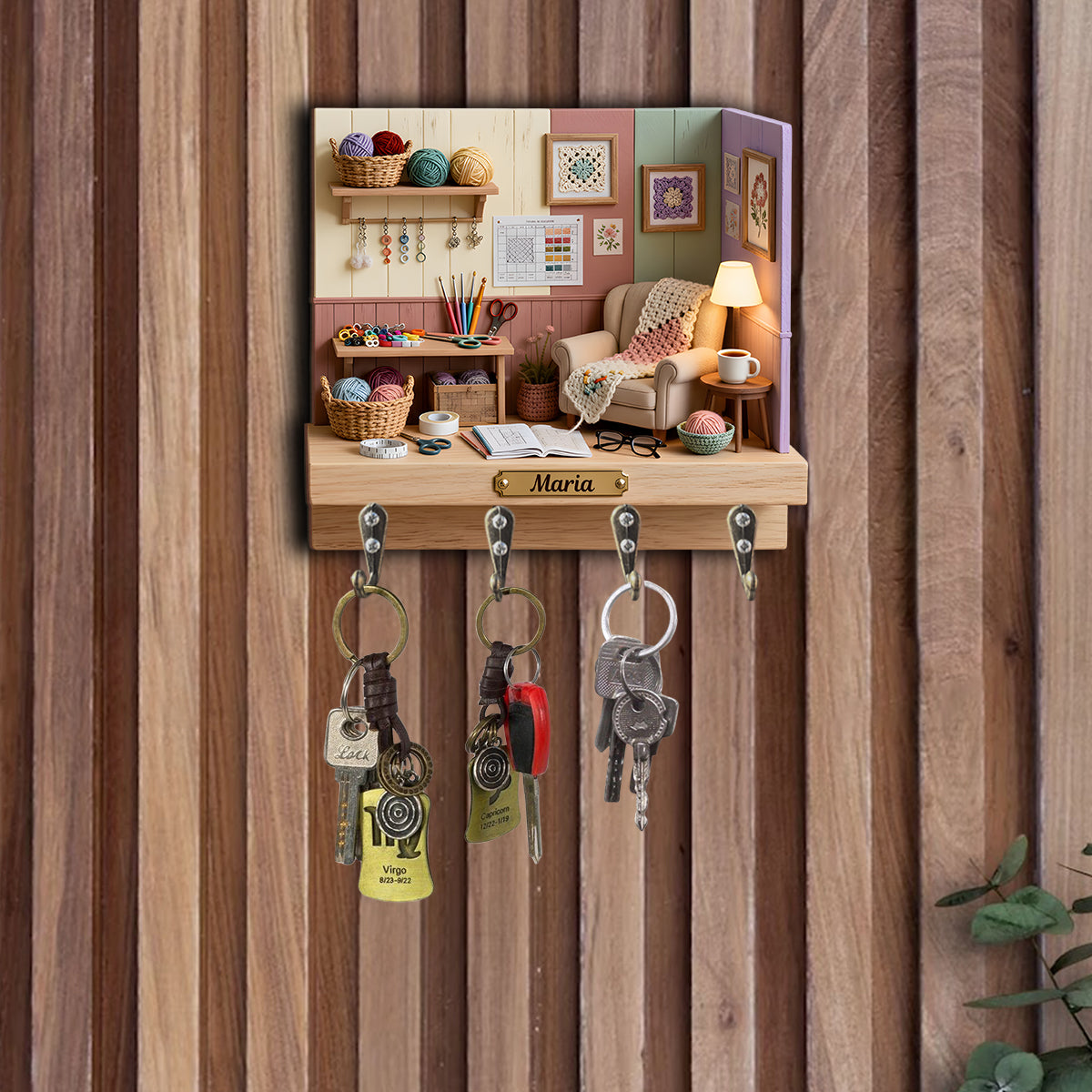 Love Crocheting - Personalized Crocheting Custom Shaped Hanging Rack