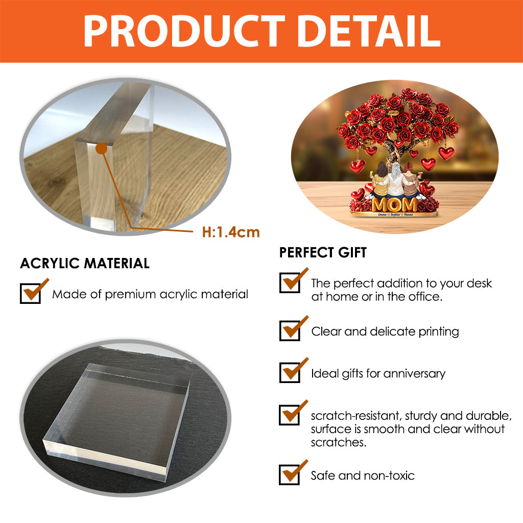 Best Mom Ever - Personalized Mother Custom Shaped Acrylic Plaque