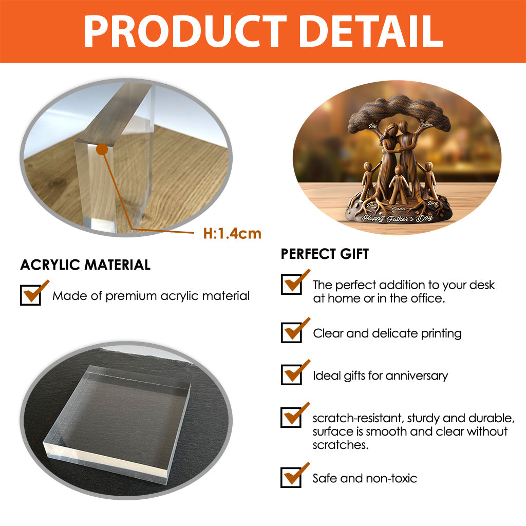 To Us You're The World - Personalized Father Custom Shaped Plaque