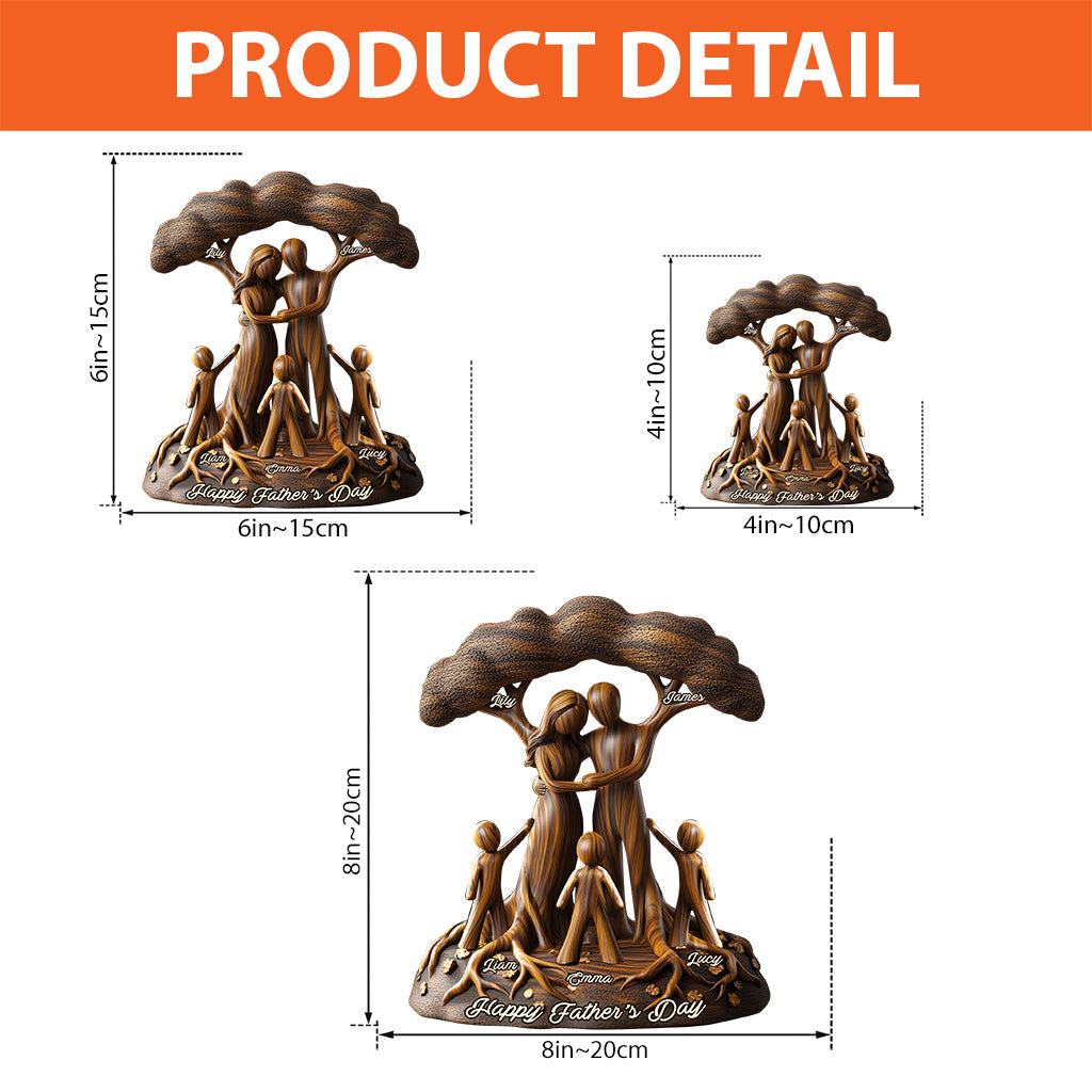 To Us You're The World - Personalized Father Custom Shaped Plaque