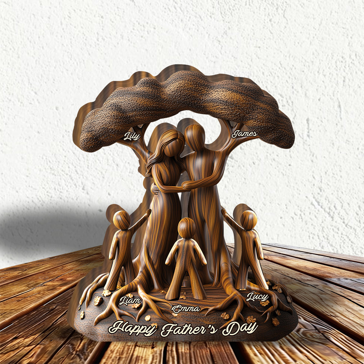 To Us You're The World - Personalized Father Custom Shaped Plaque