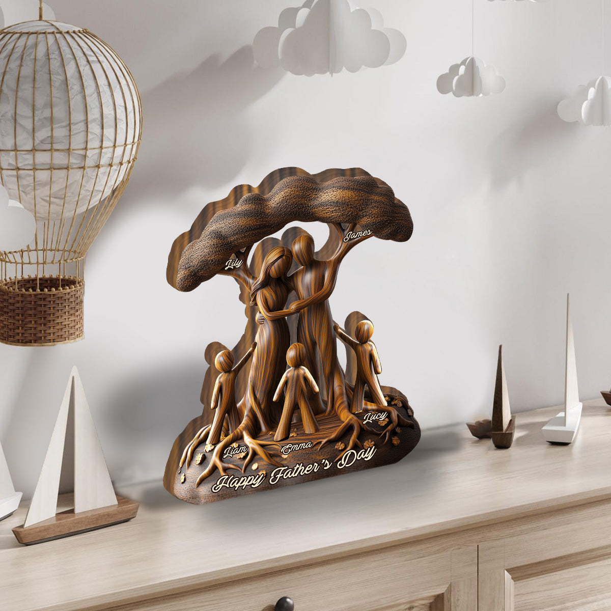 To Us You're The World - Personalized Father Custom Shaped Plaque