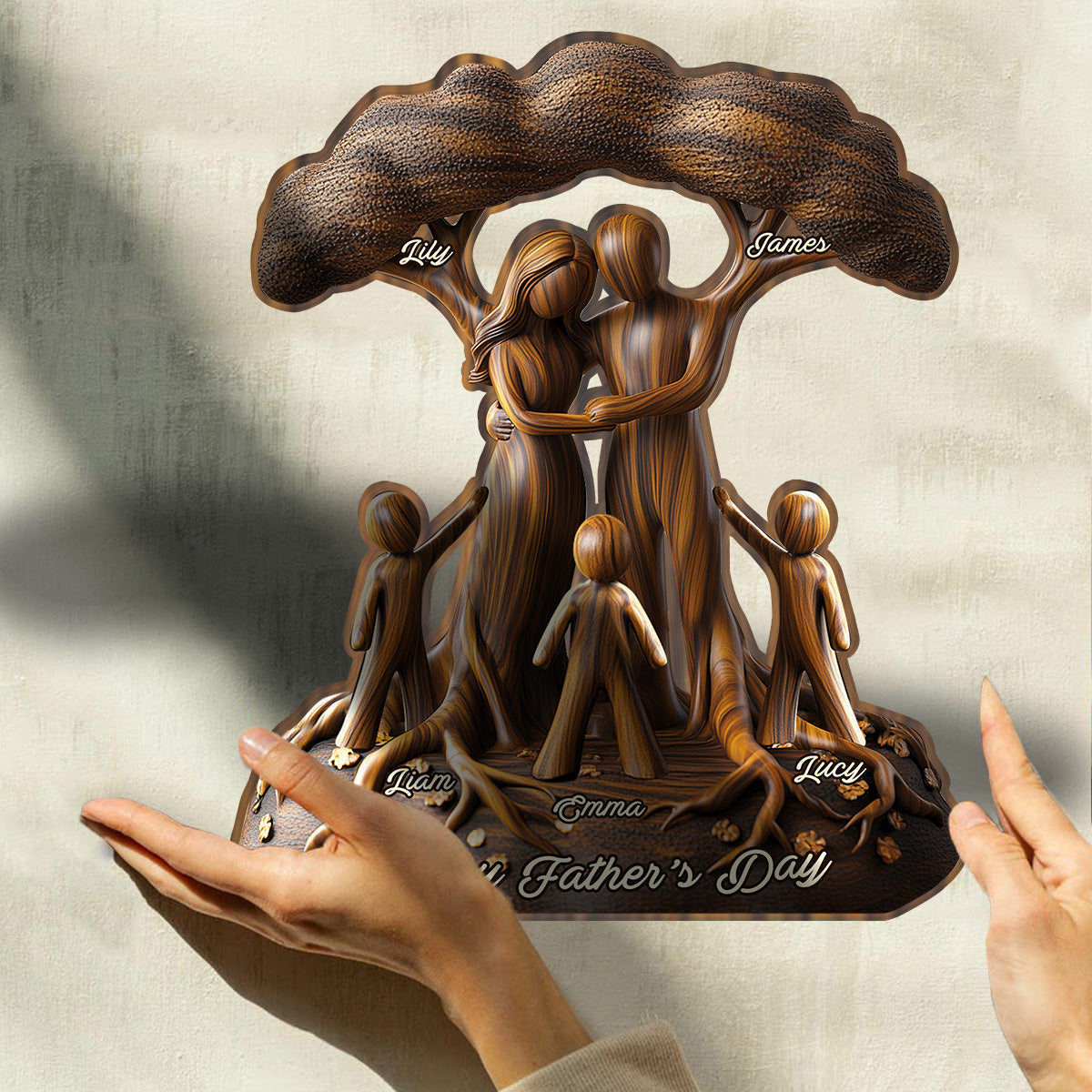 To Us You're The World - Personalized Father Custom Shaped Plaque