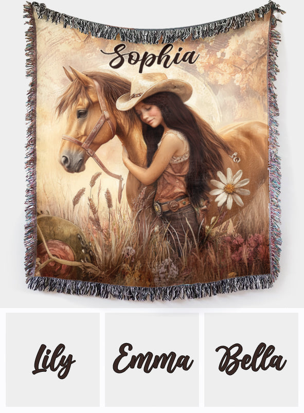 Horse Lovers - Personalized Horse Woven Blanket