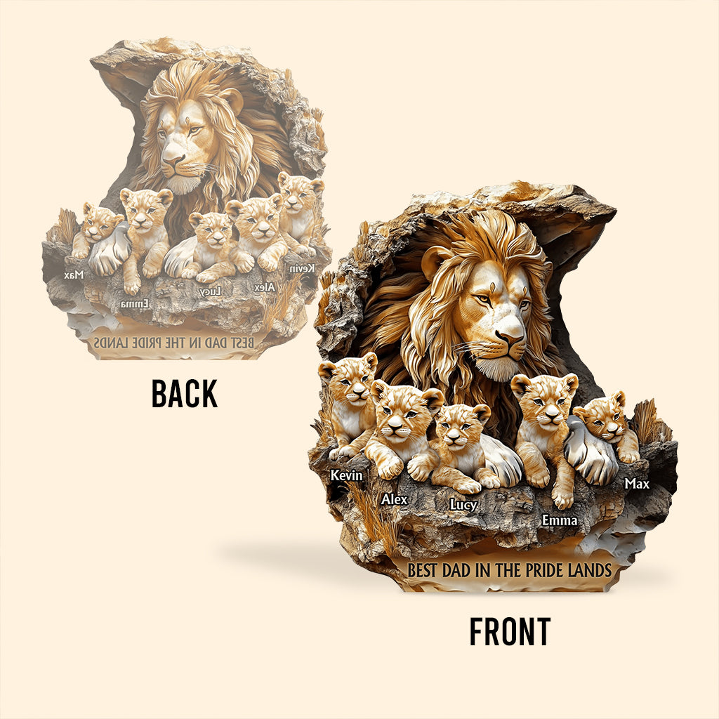 Papa Lion - Personalized Father Custom Shaped Acrylic Plaque