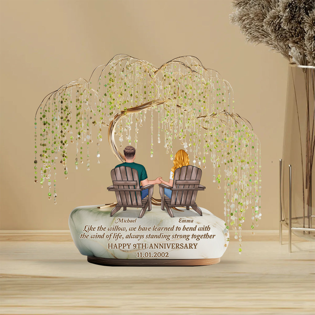 Willow Tree Anniversary Gift - Personalized Couple Custom Shaped Acrylic Plaque
