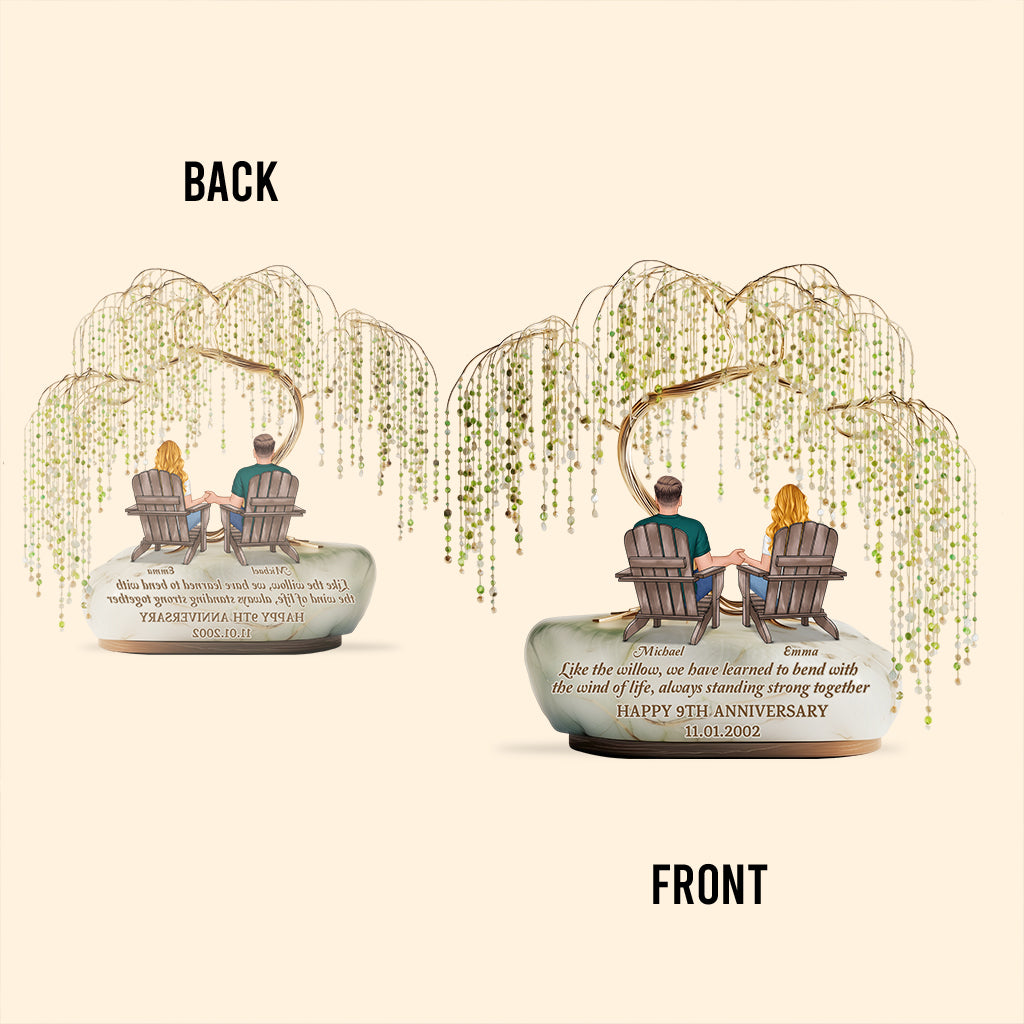 Willow Tree Anniversary Gift - Personalized Couple Custom Shaped Acrylic Plaque