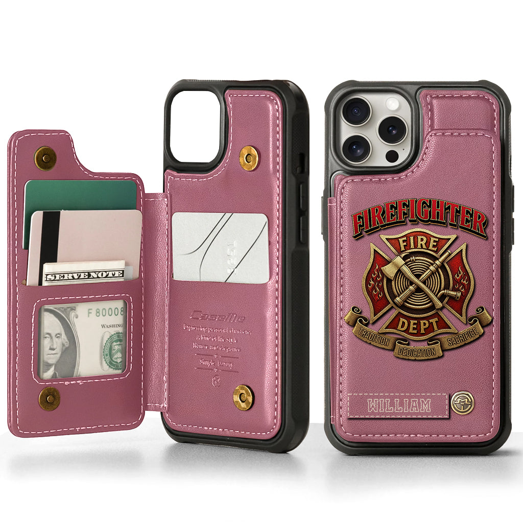 Proud Firefighter - Personalized Firefighter Wallet Phone Case