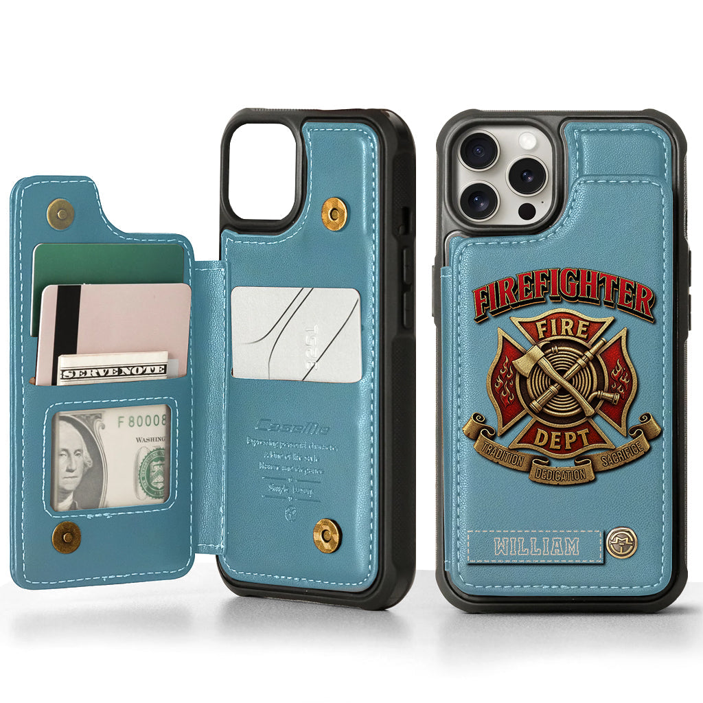 Proud Firefighter - Personalized Firefighter Wallet Phone Case