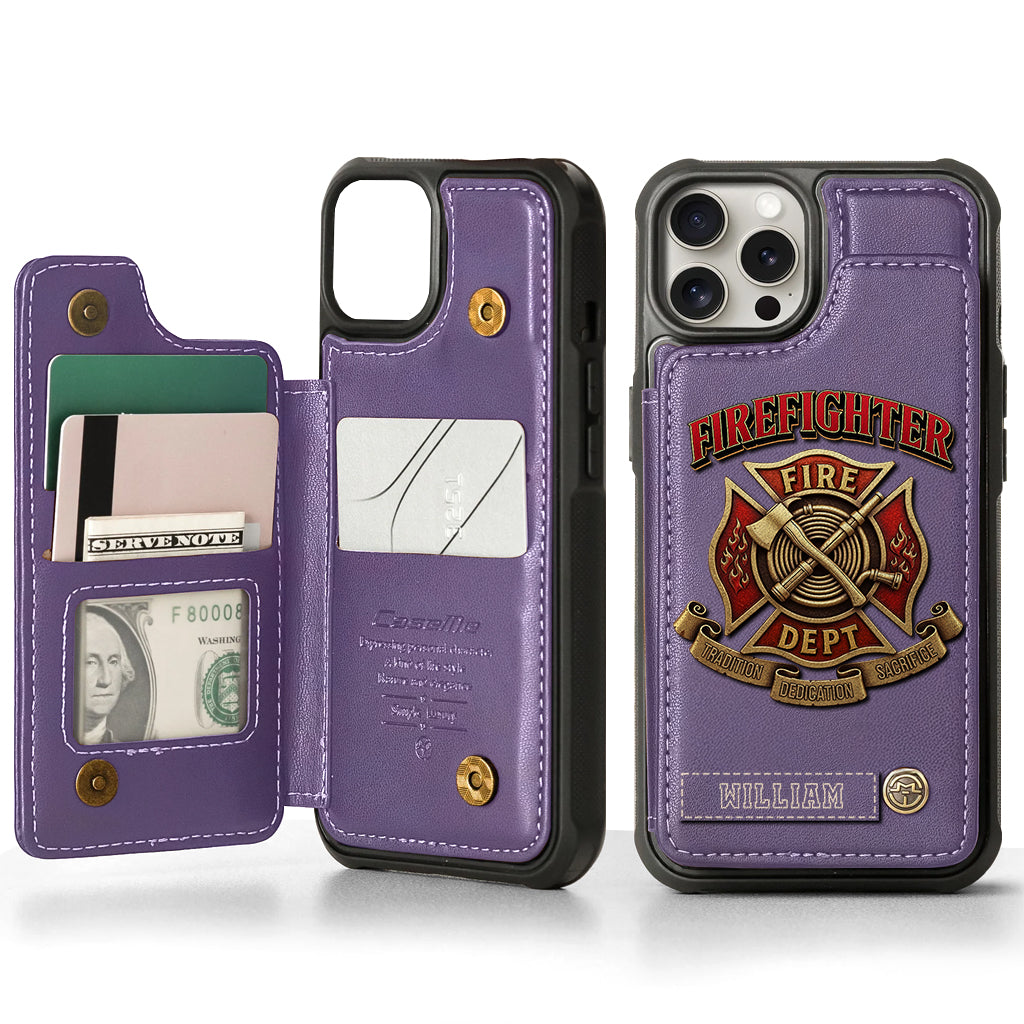 Proud Firefighter - Personalized Firefighter Wallet Phone Case