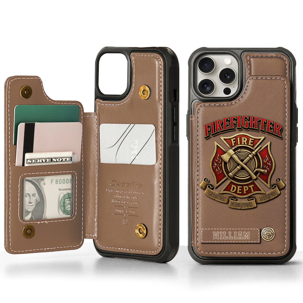 Proud Firefighter - Personalized Firefighter Wallet Phone Case