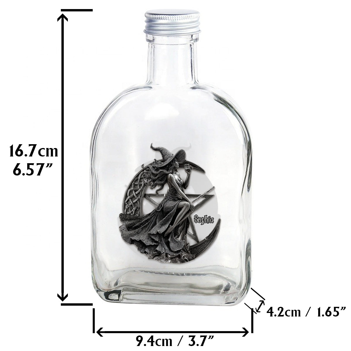 Witch Way To The Wiskey - Personalized Witch Whiskey Bottle & Glass