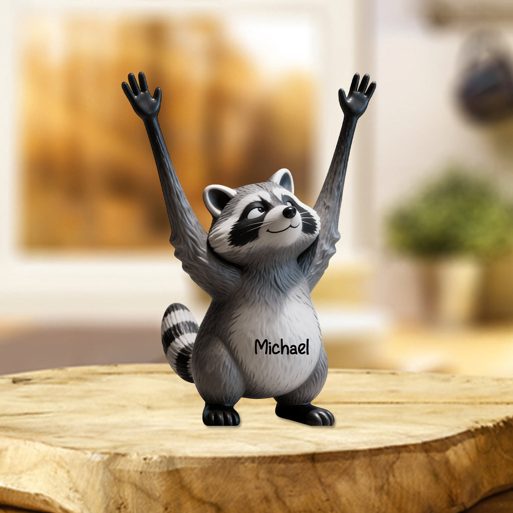 Funny Raccoon Bathroom Deccor - Personalized Raccoon Custom Shaped Acrylic Plaque