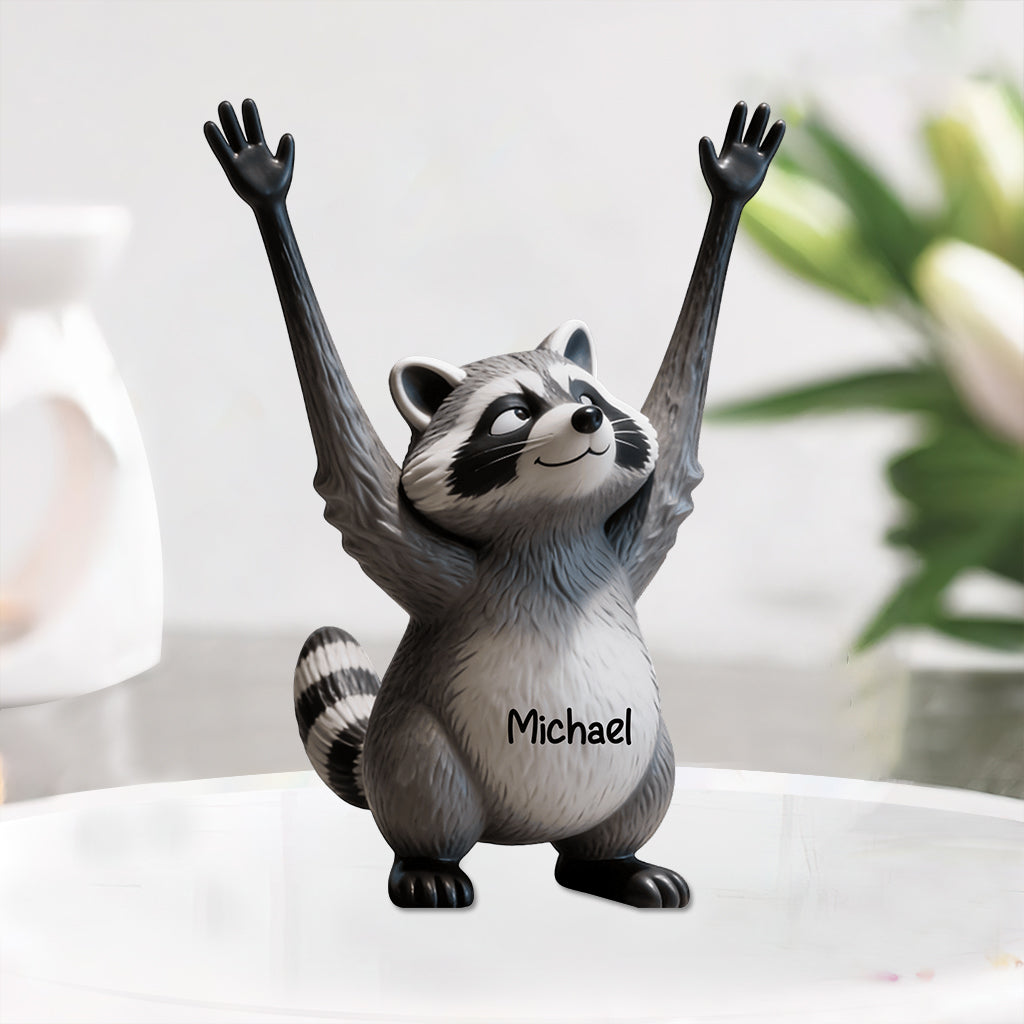 Funny Raccoon Bathroom Deccor - Personalized Raccoon Custom Shaped Acrylic Plaque