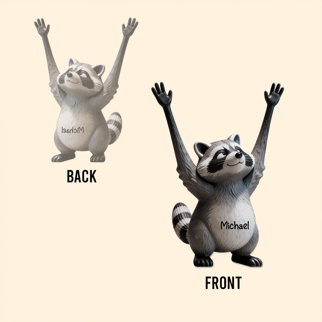 Funny Raccoon Bathroom Deccor - Personalized Raccoon Custom Shaped Acrylic Plaque