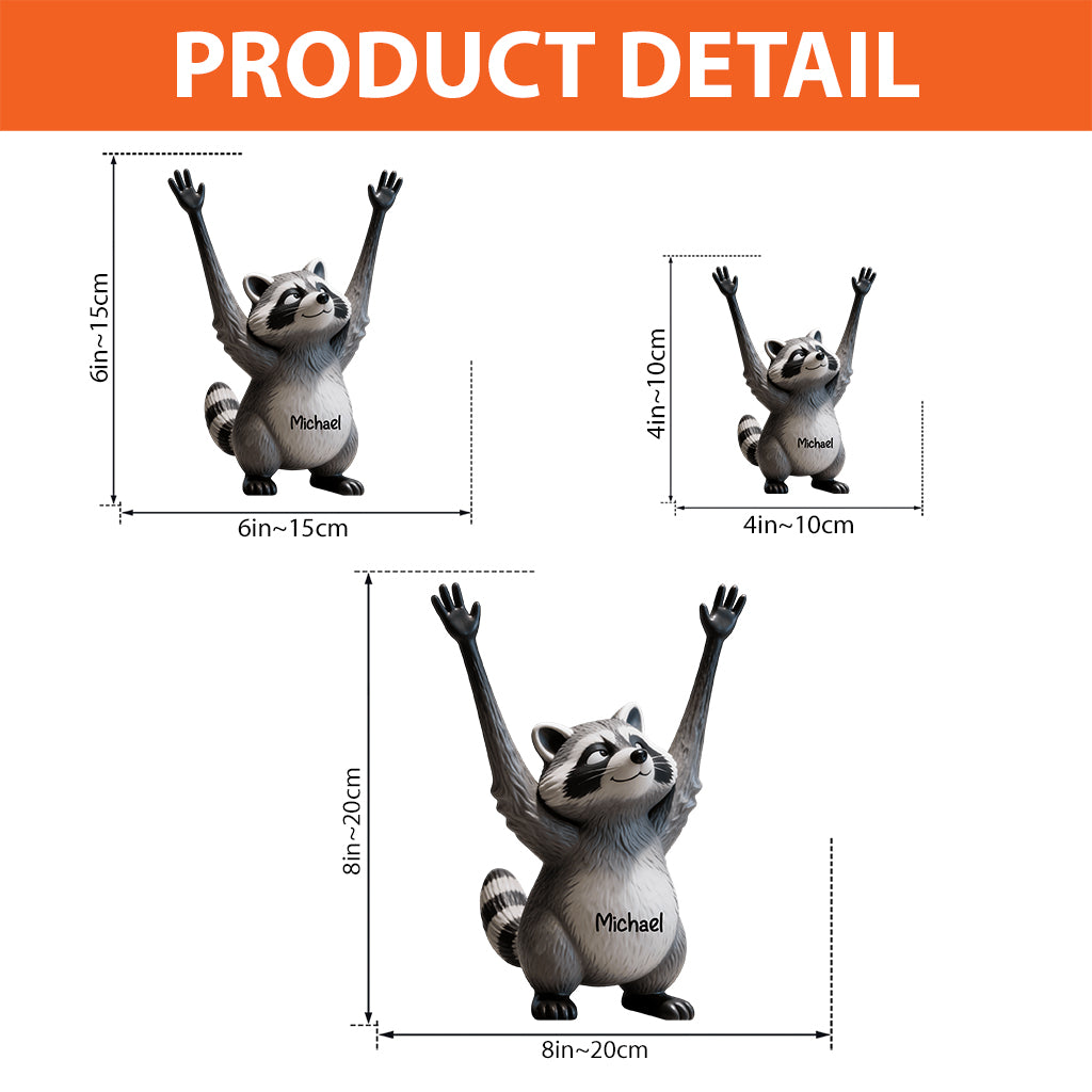 Funny Raccoon Bathroom Deccor - Personalized Raccoon Custom Shaped Acrylic Plaque