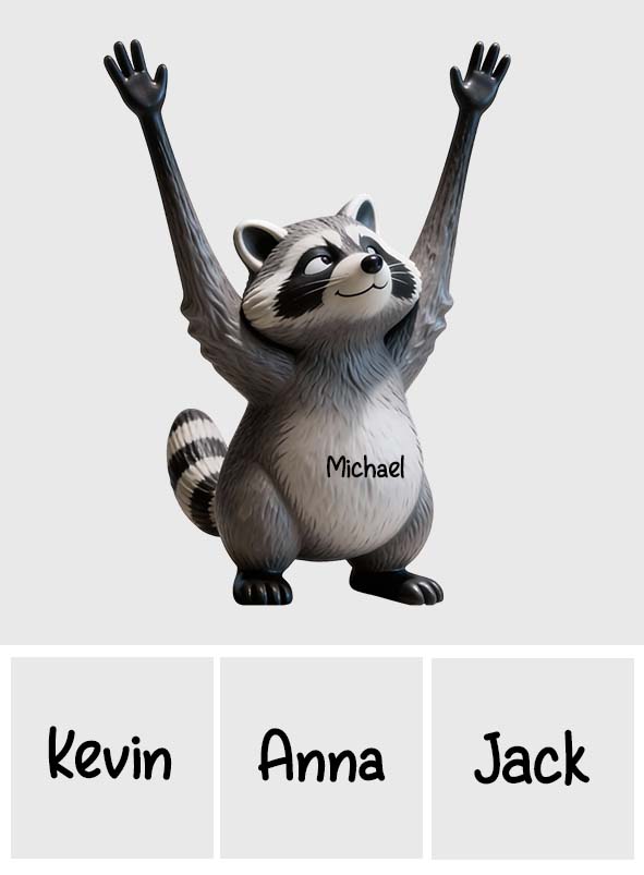 Funny Raccoon Bathroom Deccor - Personalized Raccoon Custom Shaped Acrylic Plaque