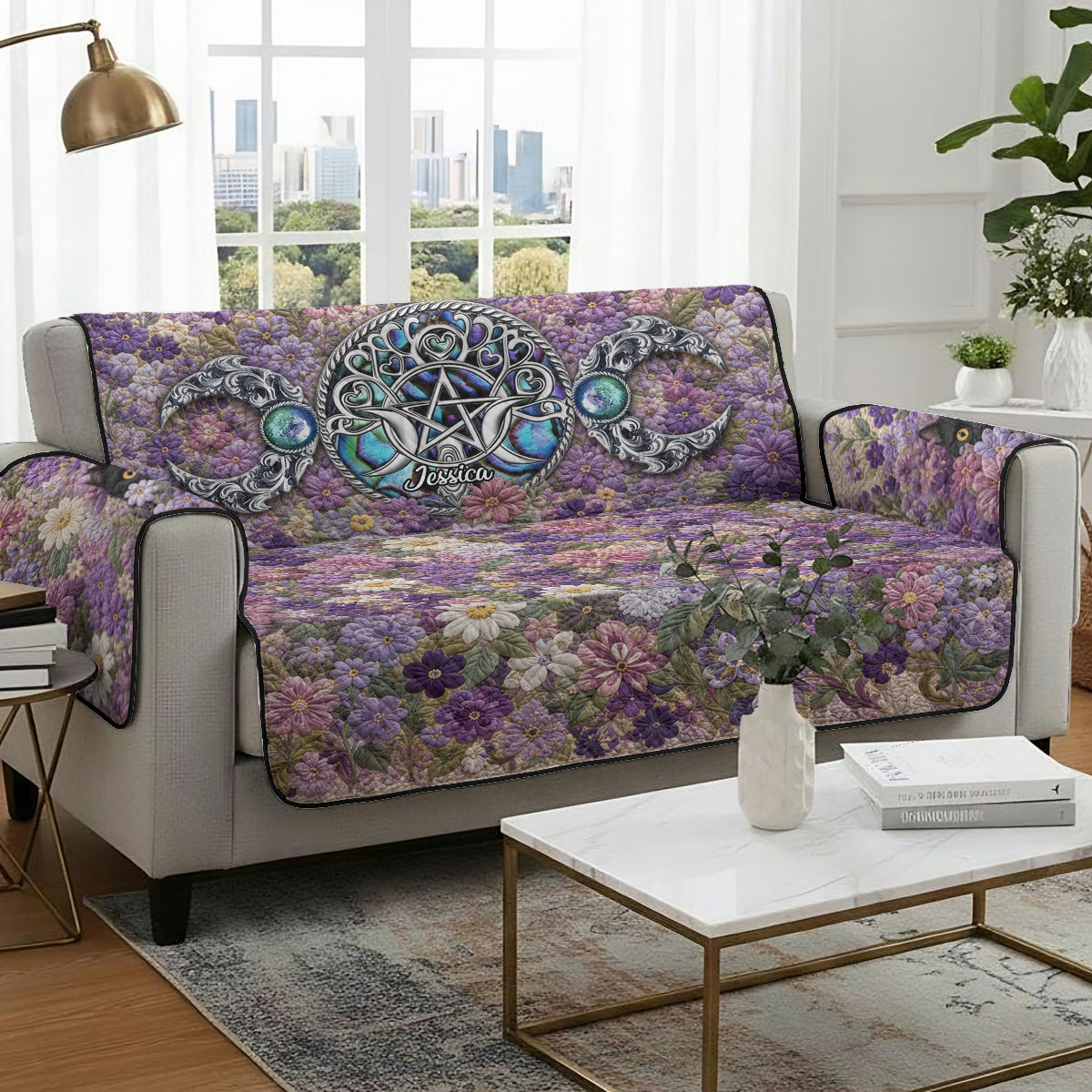It's The Most Beautiful Time Of The Year - Personalized Witch Quilted Sofa/Couch Cover