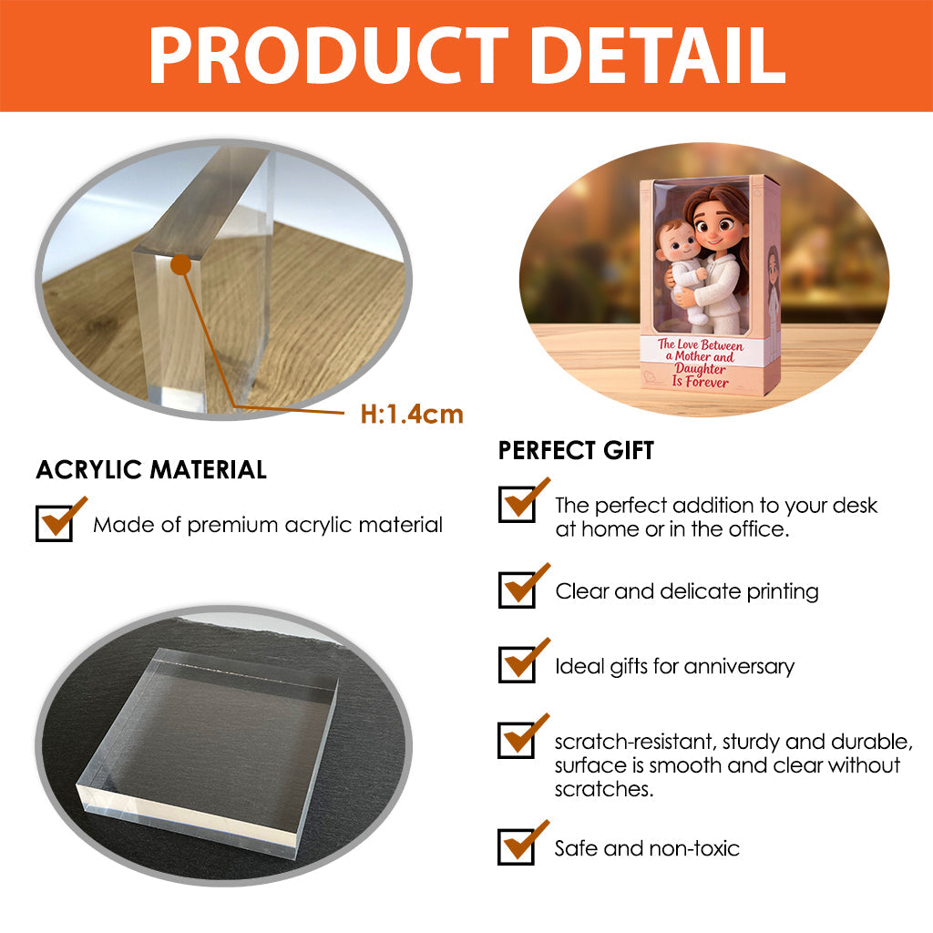 I Love You - Personalized Mother Custom Shaped Acrylic Plaque