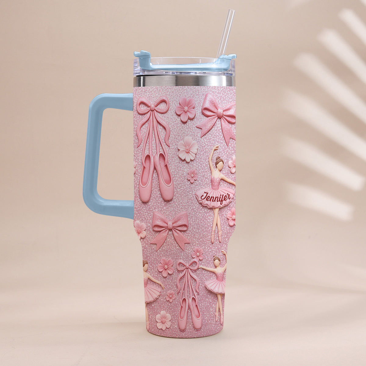 Lover Ballet - Personalized Ballet Tumbler With Handle