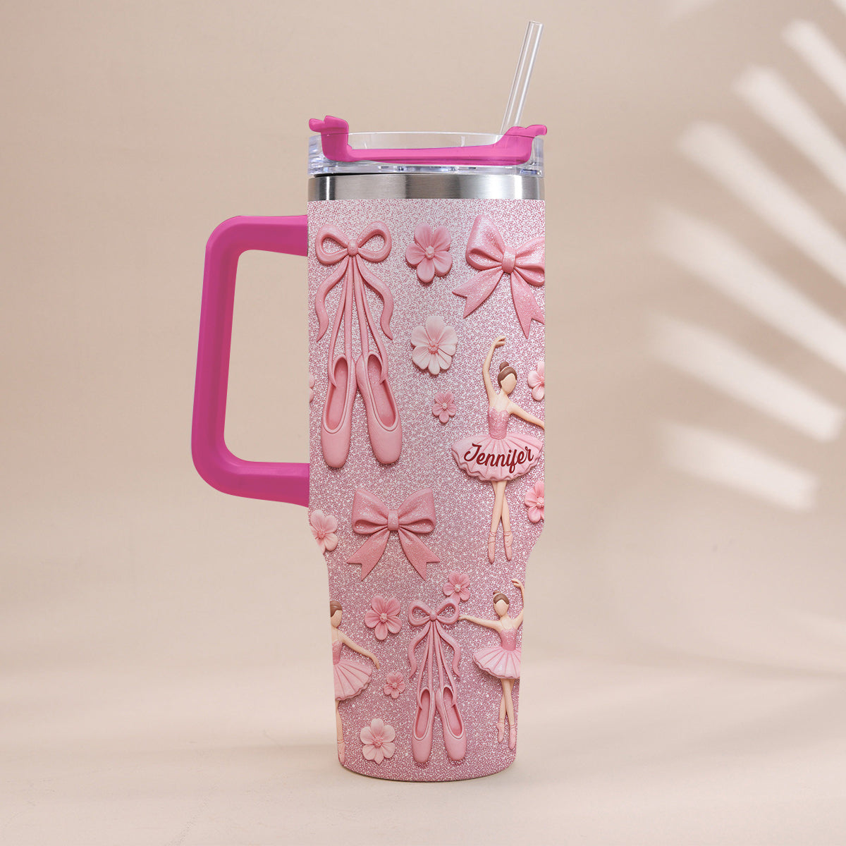 Lover Ballet - Personalized Ballet Tumbler With Handle