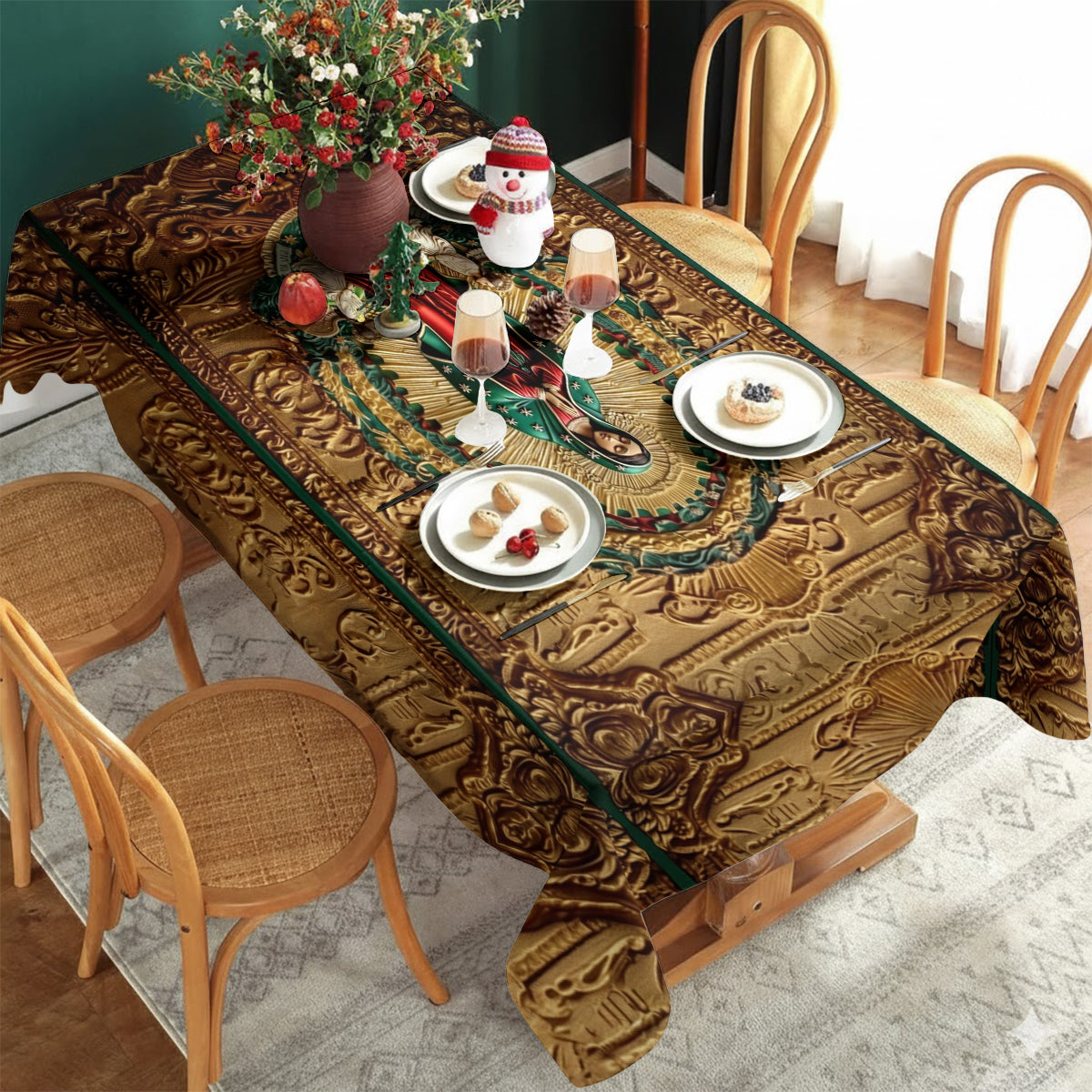 Our Lady Of Guadalupe - Personalized Christian Table Cloth Cover