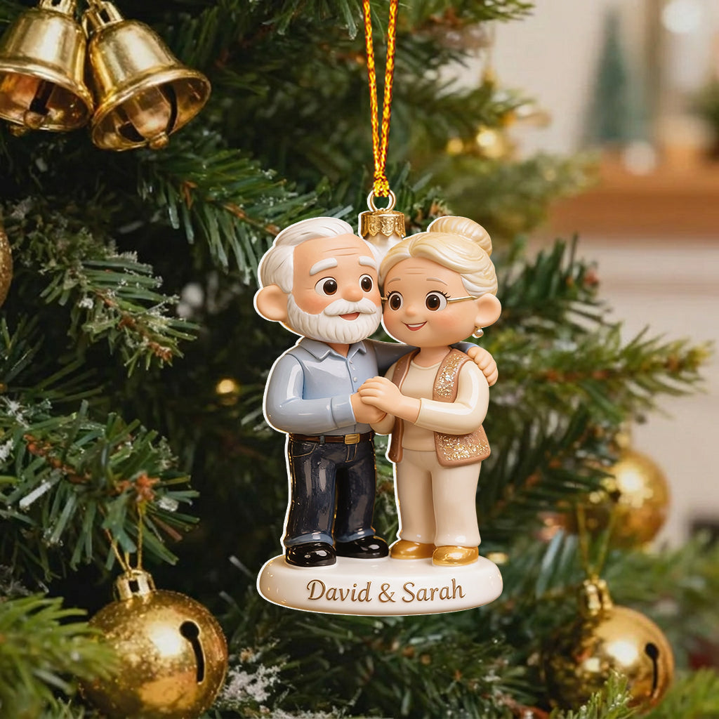 Merry Christmas - Personalized Couple Premium 3D Ornament