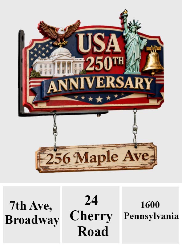Happy 250 Anniversary Of USA - Personalized Patriot Wooden Wall Mount Sign