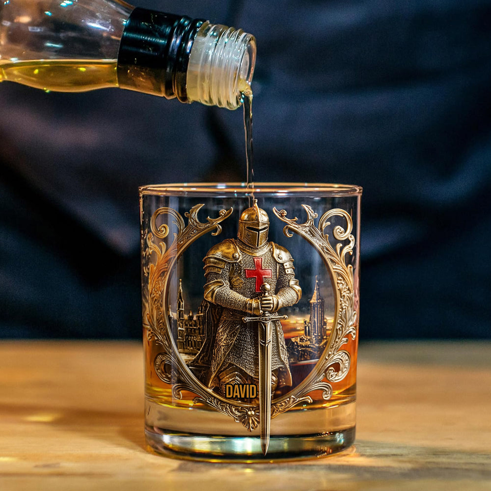 Knight Of God - Personalized Christian Whiskey Decanter Set