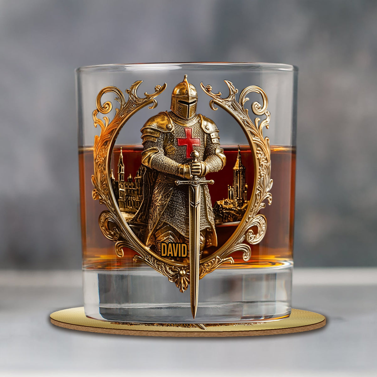 Knight Of God - Personalized Christian Whiskey Glass