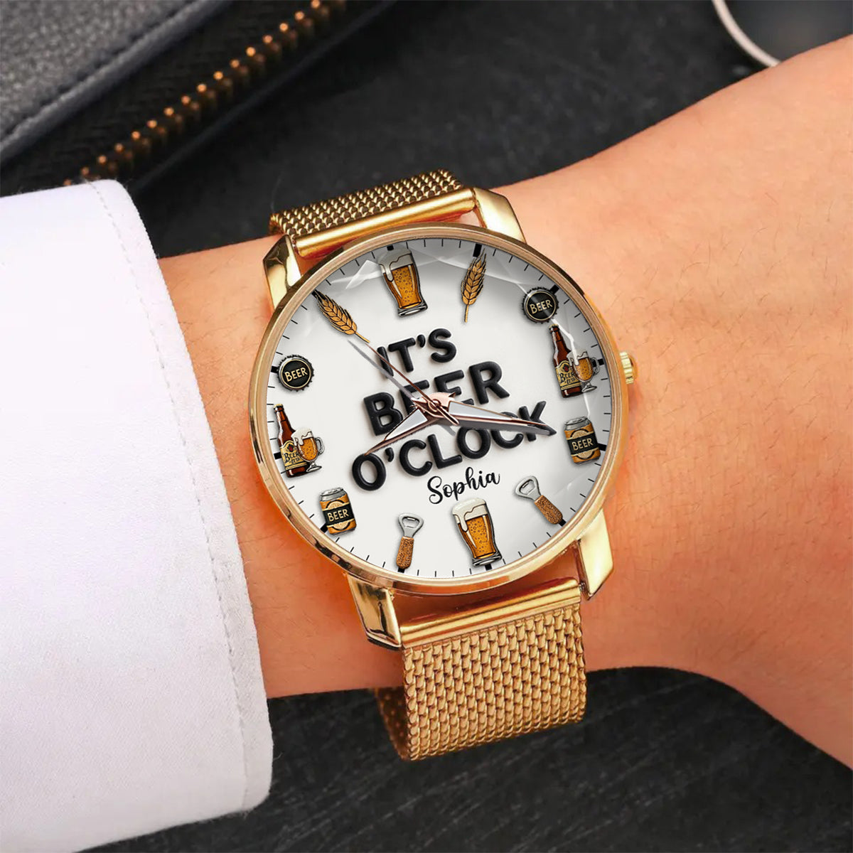 It's Beer Time - Personalized Beer Women Hand Watch