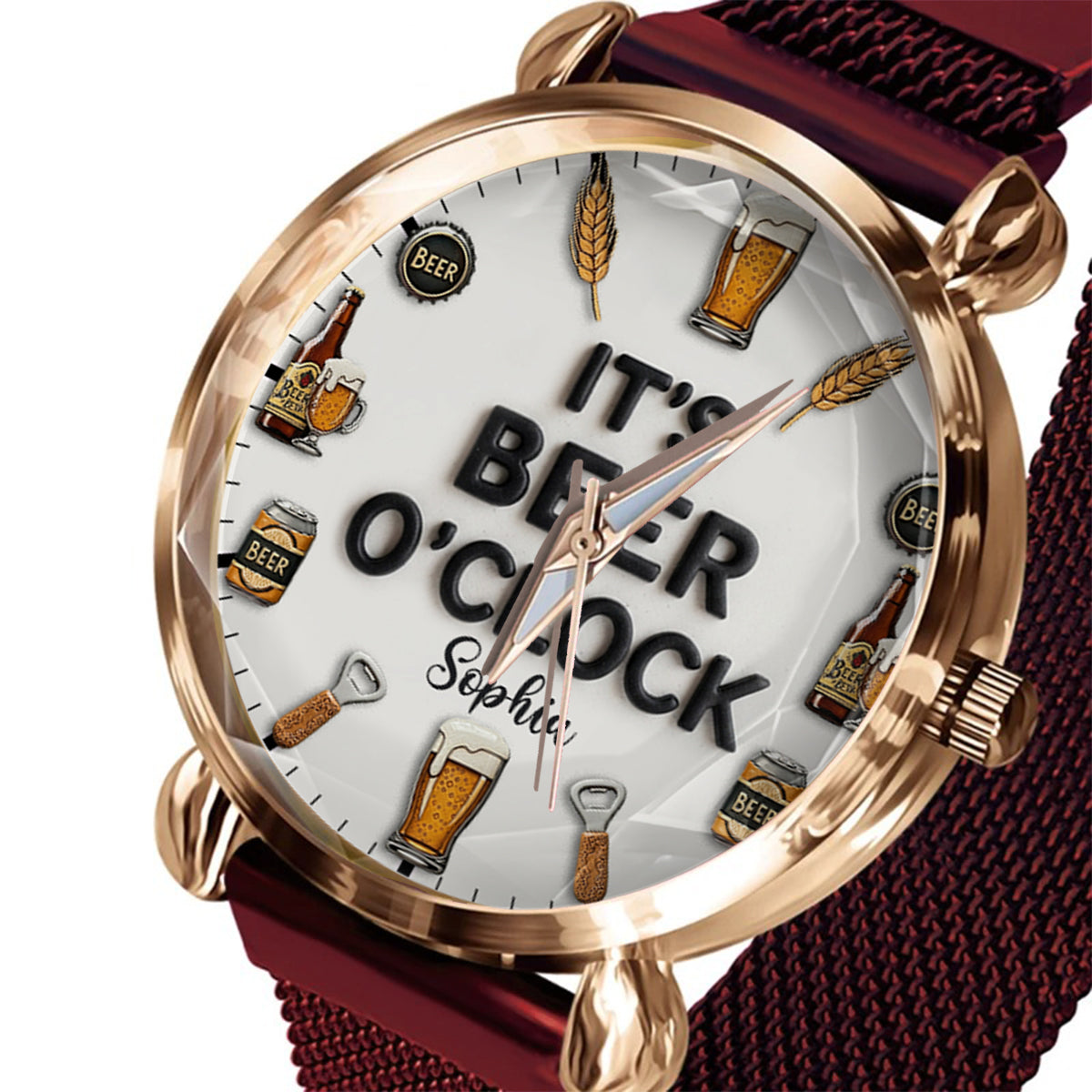 It's Beer Time - Personalized Beer Women Hand Watch