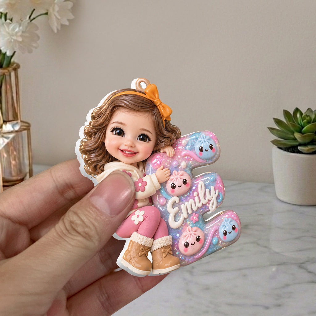Dumpling Kid Letter Gift For Kids - Personalized Kid Premium 3D Ornament