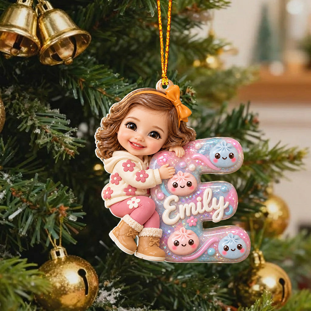 Dumpling Kid Letter Gift For Kids - Personalized Kid Premium 3D Ornament