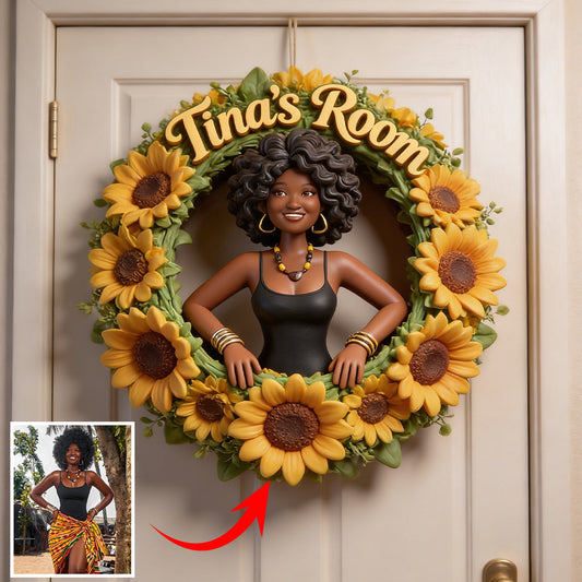 Custom Any Photo Birth Flower - Personalized Self Love Custom Shaped Wood Sign