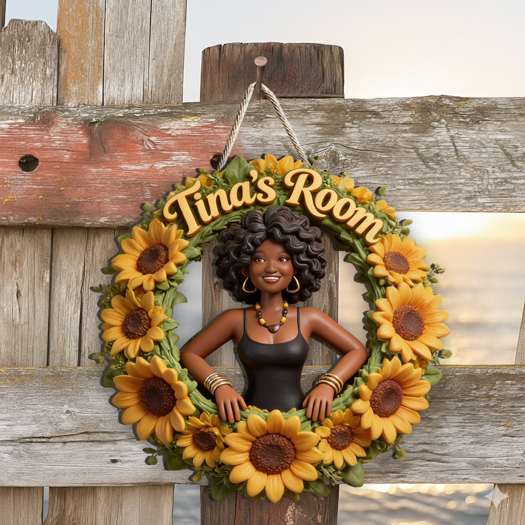 Custom Any Photo Birth Flower - Personalized Self Love Custom Shaped Wood Sign