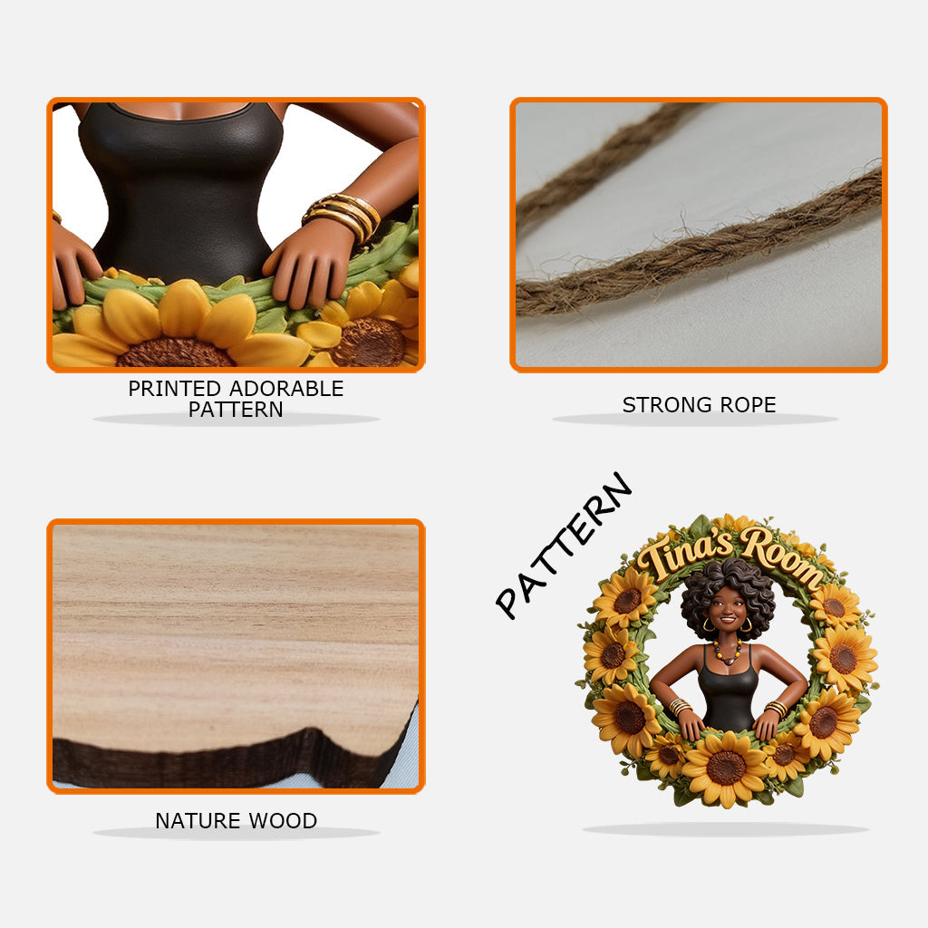 Custom Any Photo Birth Flower - Personalized Self Love Custom Shaped Wood Sign