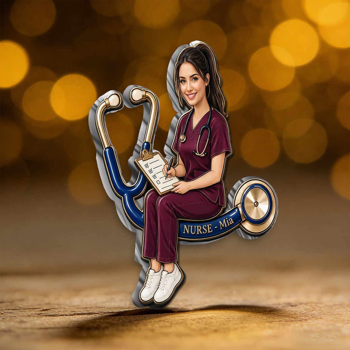 Best Nurse Ever - Personalized Nurse 3D Embossed Enamel Pin