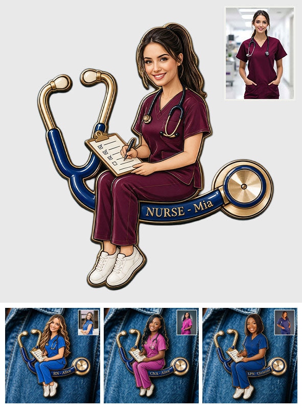 Best Nurse Ever - Personalized Nurse 3D Embossed Enamel Pin