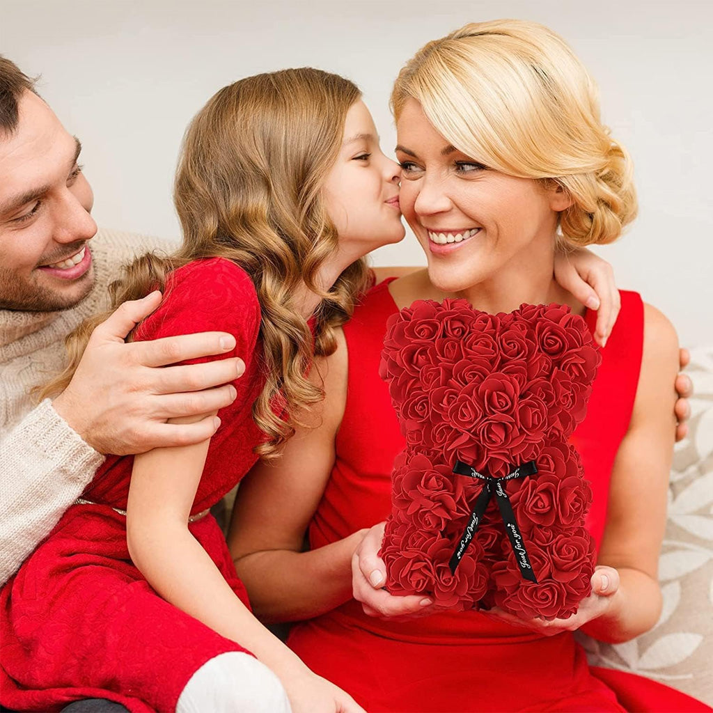 Artificial Rose Flowers Bear