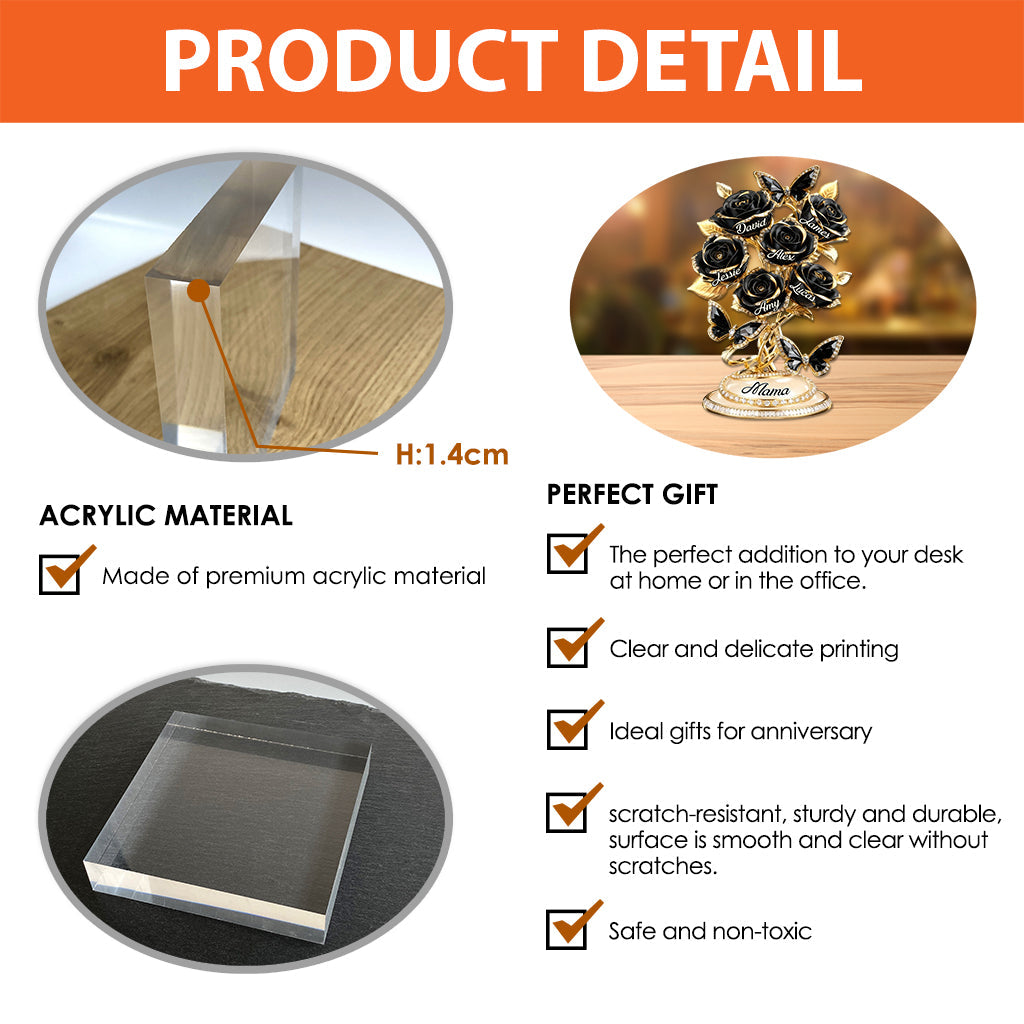 Custom Any Photo Perfect Gift For Mom, Grandma - Personalized Mother Custom Shaped Acrylic Plaque