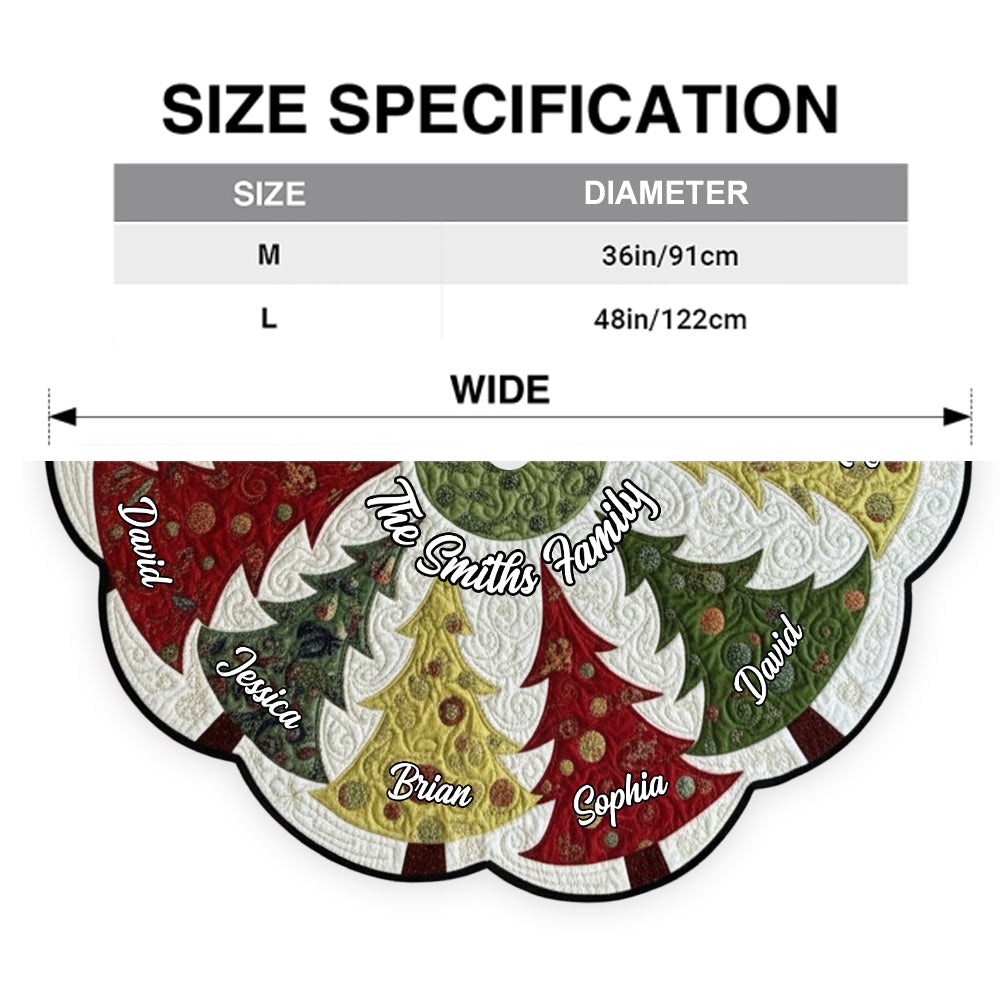 Christmas Tree - Personalized Family Shaped Tree Skirt