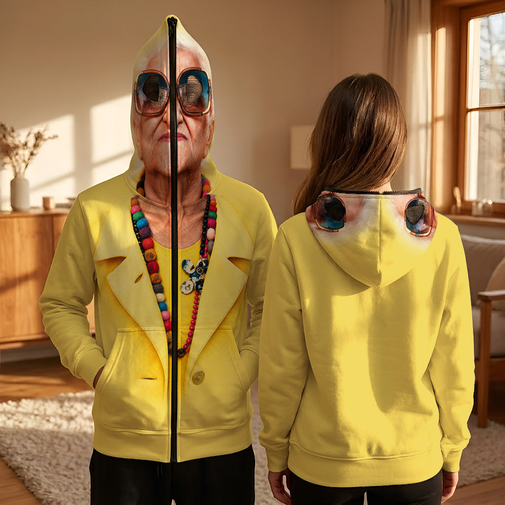 Funny Birthday Party - Personalized Birthday Full Face Zipper Hoodie