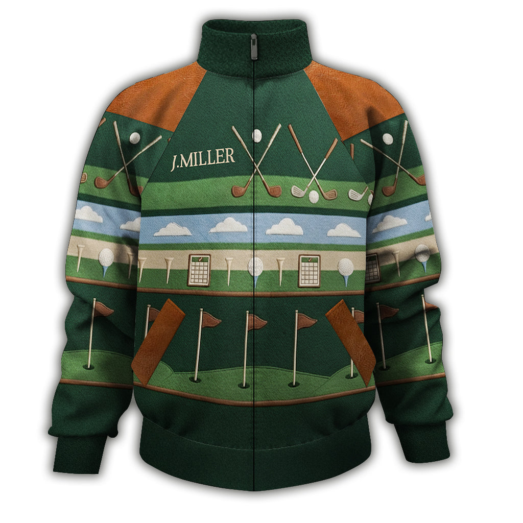 Love Playing Golf - Personalized Golf Zip Jacket