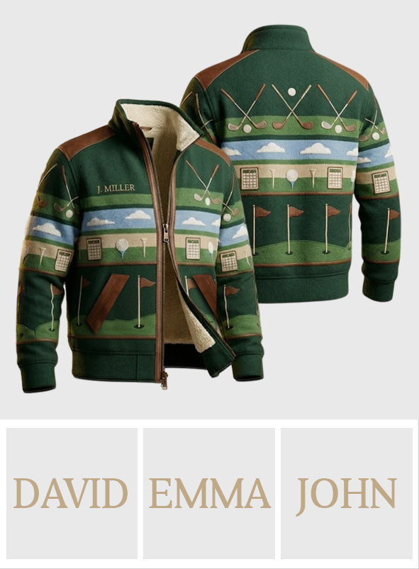 Love Playing Golf - Personalized Golf Zip Jacket