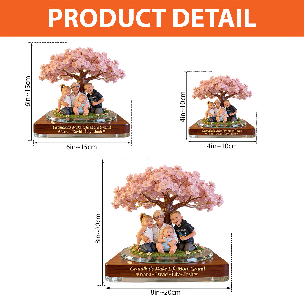 Grandkids Make Life More Grand - Personalized Grandma Custom Shaped Acrylic Plaque