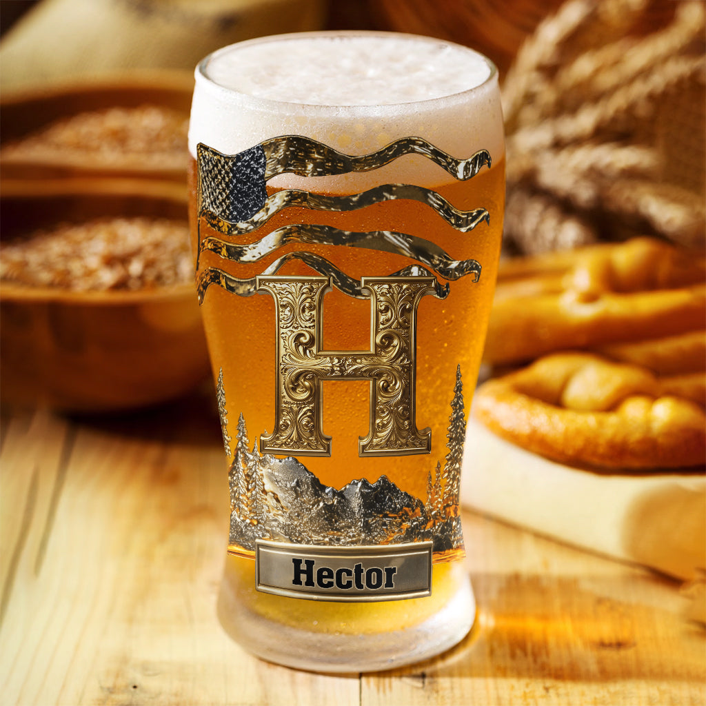 Initial Name Letter - Personalized Beer Pint